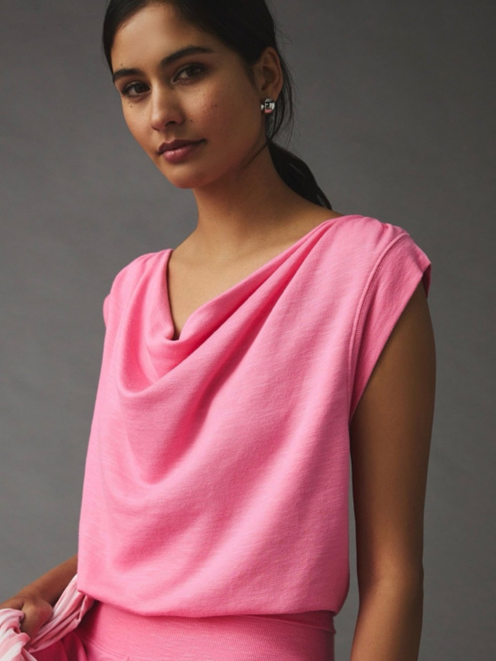 Anthropologie Gypsum Cowl Neck Top